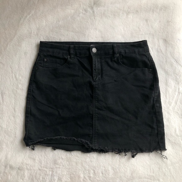 Garage Jean black mini skirt - Picture 1 of 2
